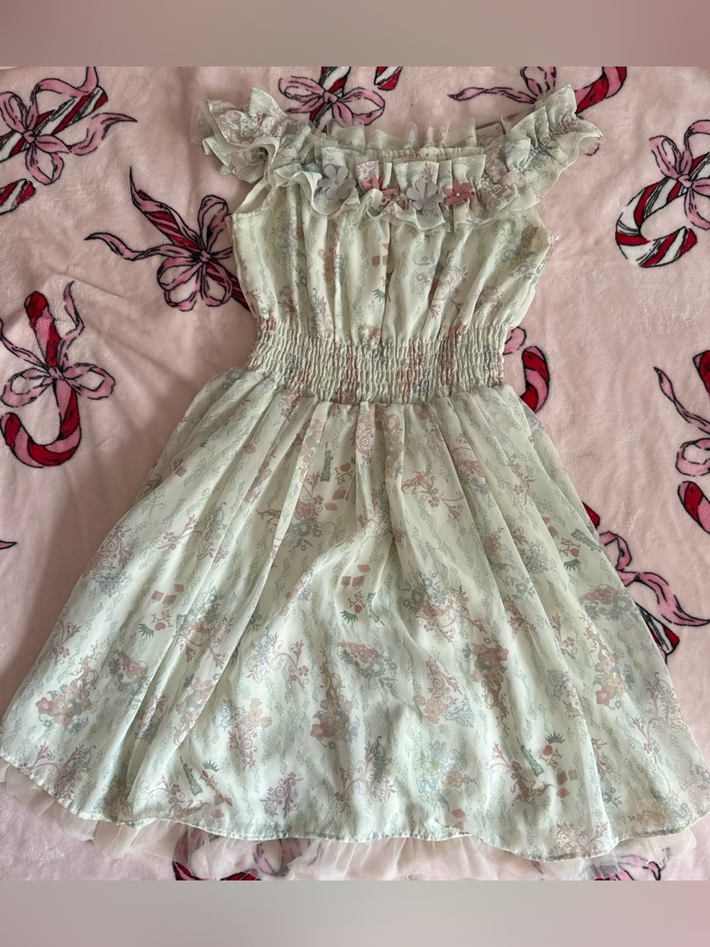 Untagged secret honey Disney enchanted park date floral off shoulder dress S
